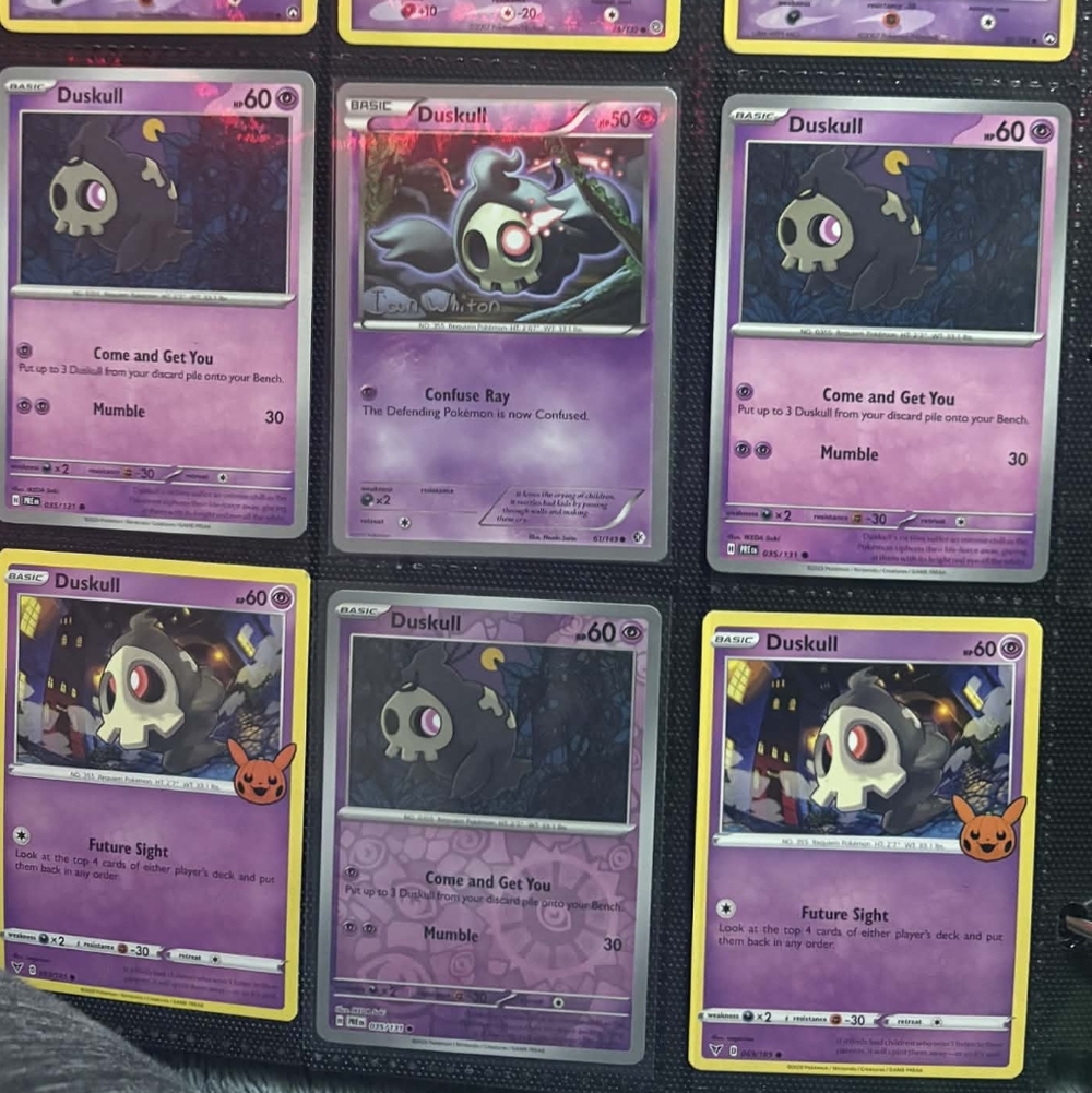 Lot Of 6 Pokemon Duskull Trading Cards